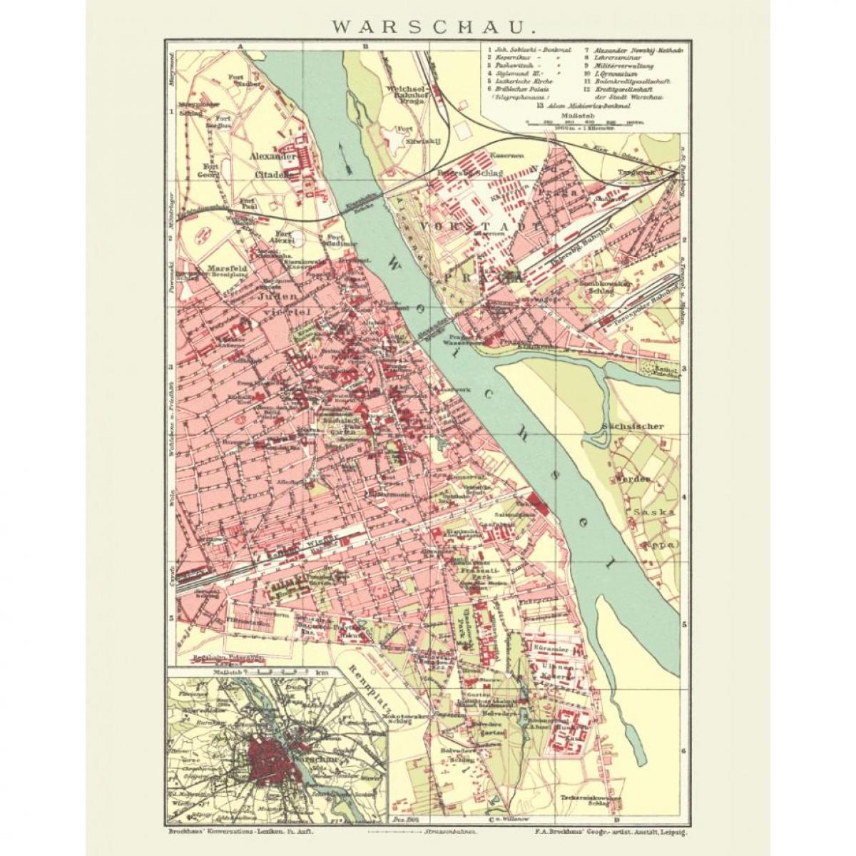 Altstadt Warschau Karte