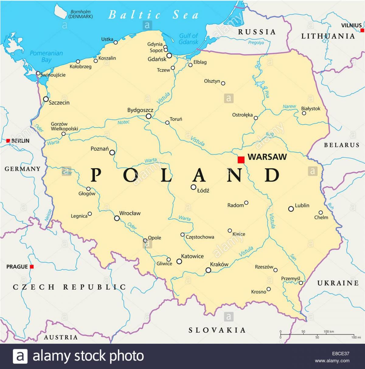 Warschau Lage auf Weltkarte