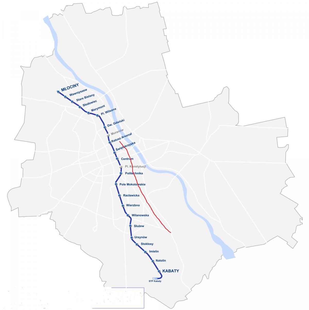 Karte von Warschau royal route 