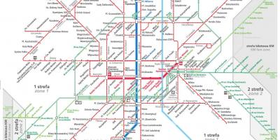 Warschau-transport-Karte